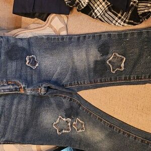 Star-Embellished Blue Jeans